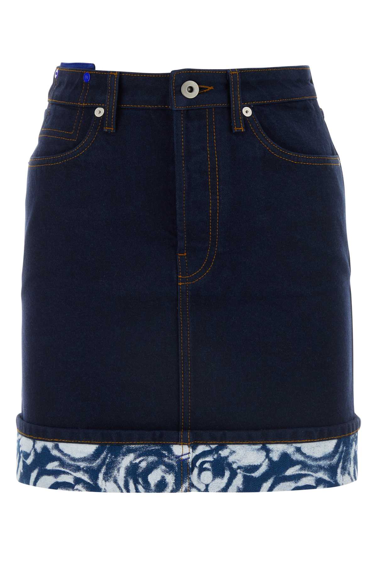 Burberry Women Dark Blue Denim Mini Skirt DestGlow