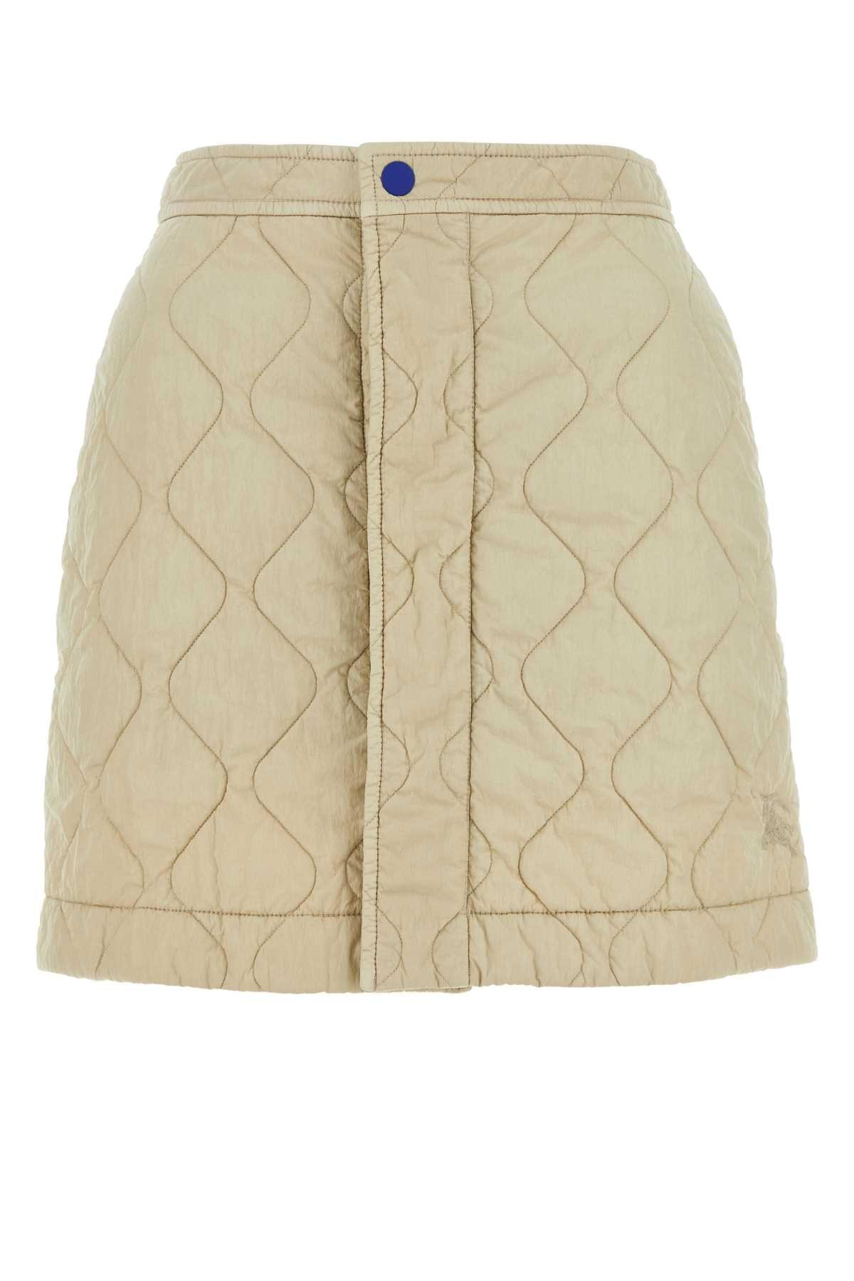 Burberry Women Sand Nylon Mini Skirt DestGlow