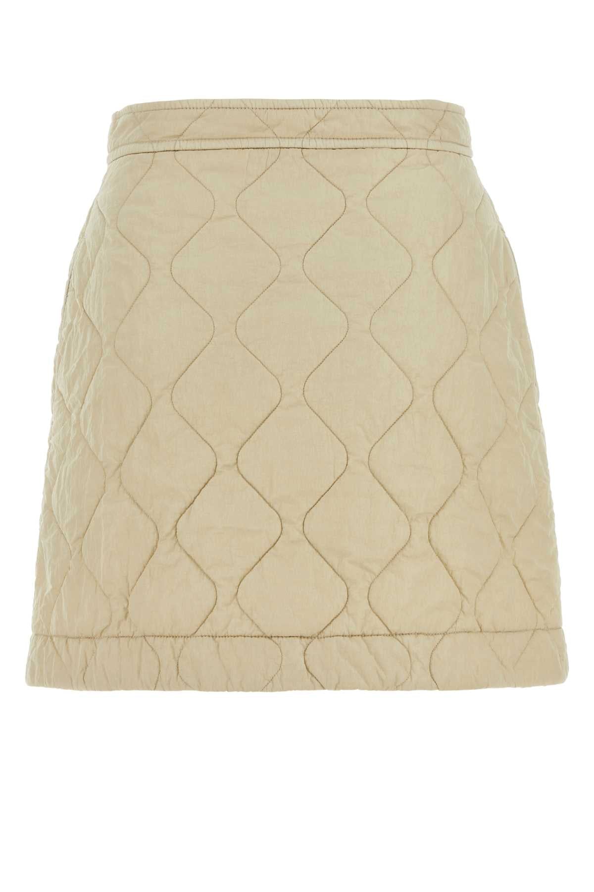 Burberry Women Sand Nylon Mini Skirt DestGlow