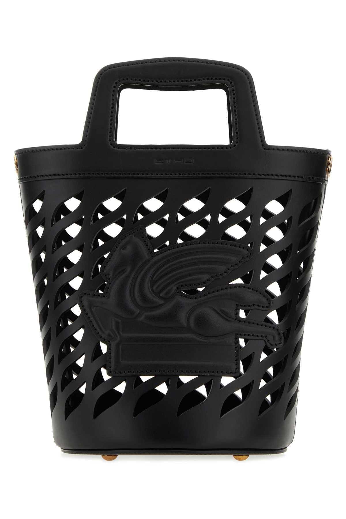 Etro Women Black Leather Coffa Bucket Bag DestGlow