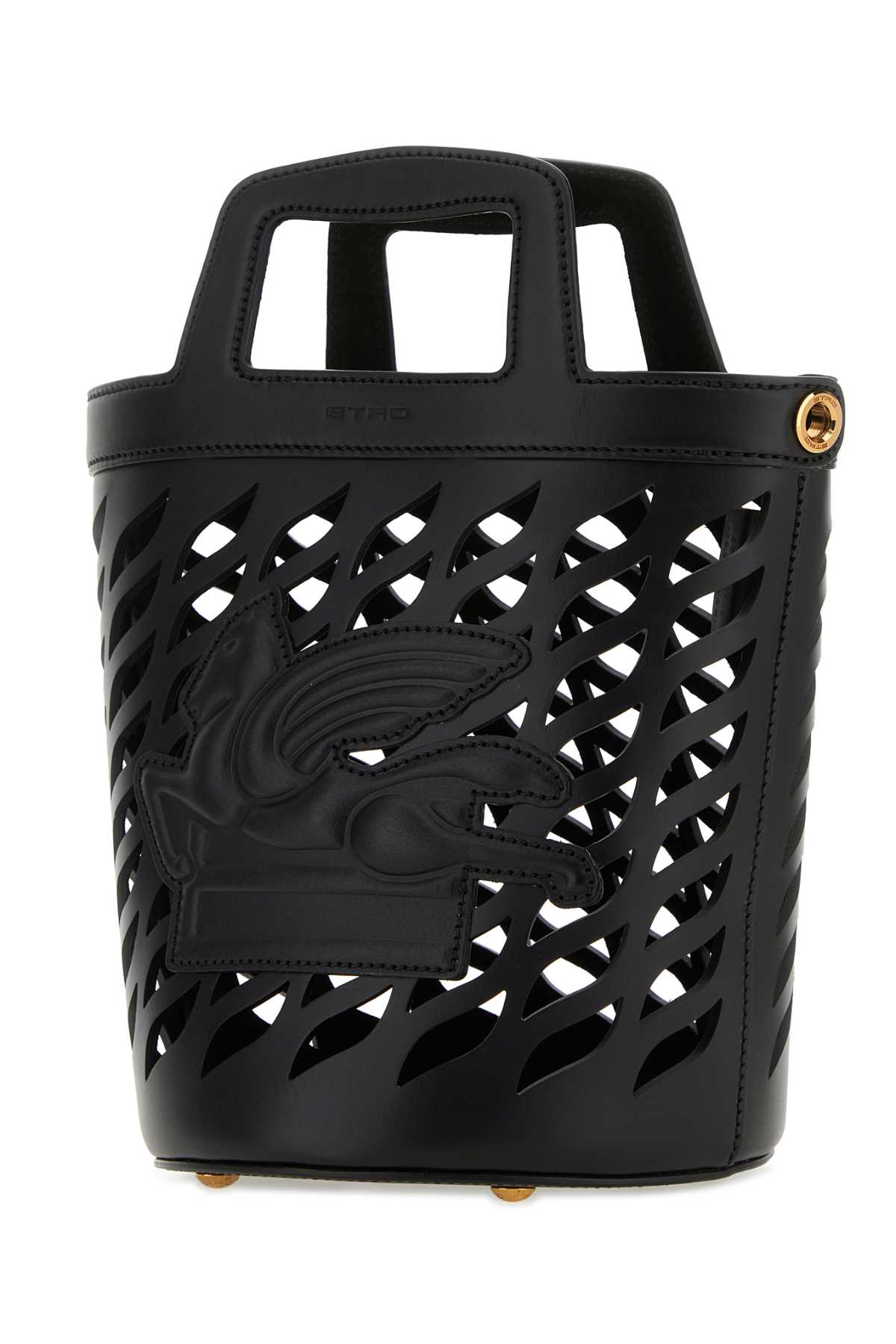 Etro Women Black Leather Coffa Bucket Bag by Luosophy