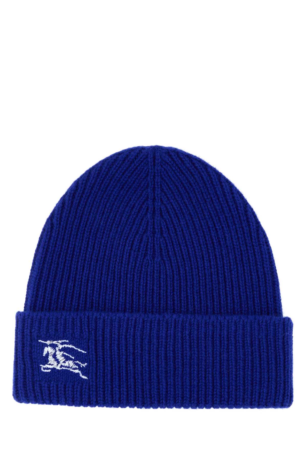 Burberry Women Electric Blue Cashmere Beanie Hat DestGlow