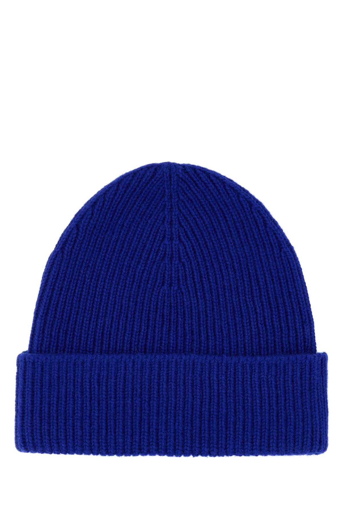 Burberry Women Electric Blue Cashmere Beanie Hat DestGlow