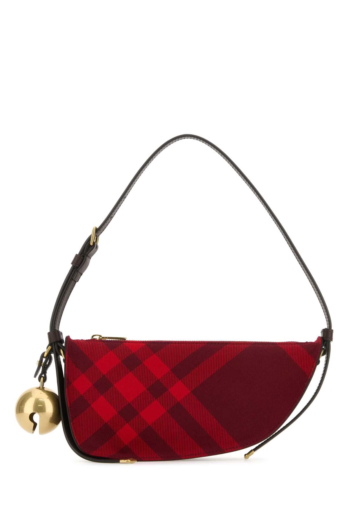 Burberry Women Embroidered Canvas Mini Shield Shoulder Bag DestGlow