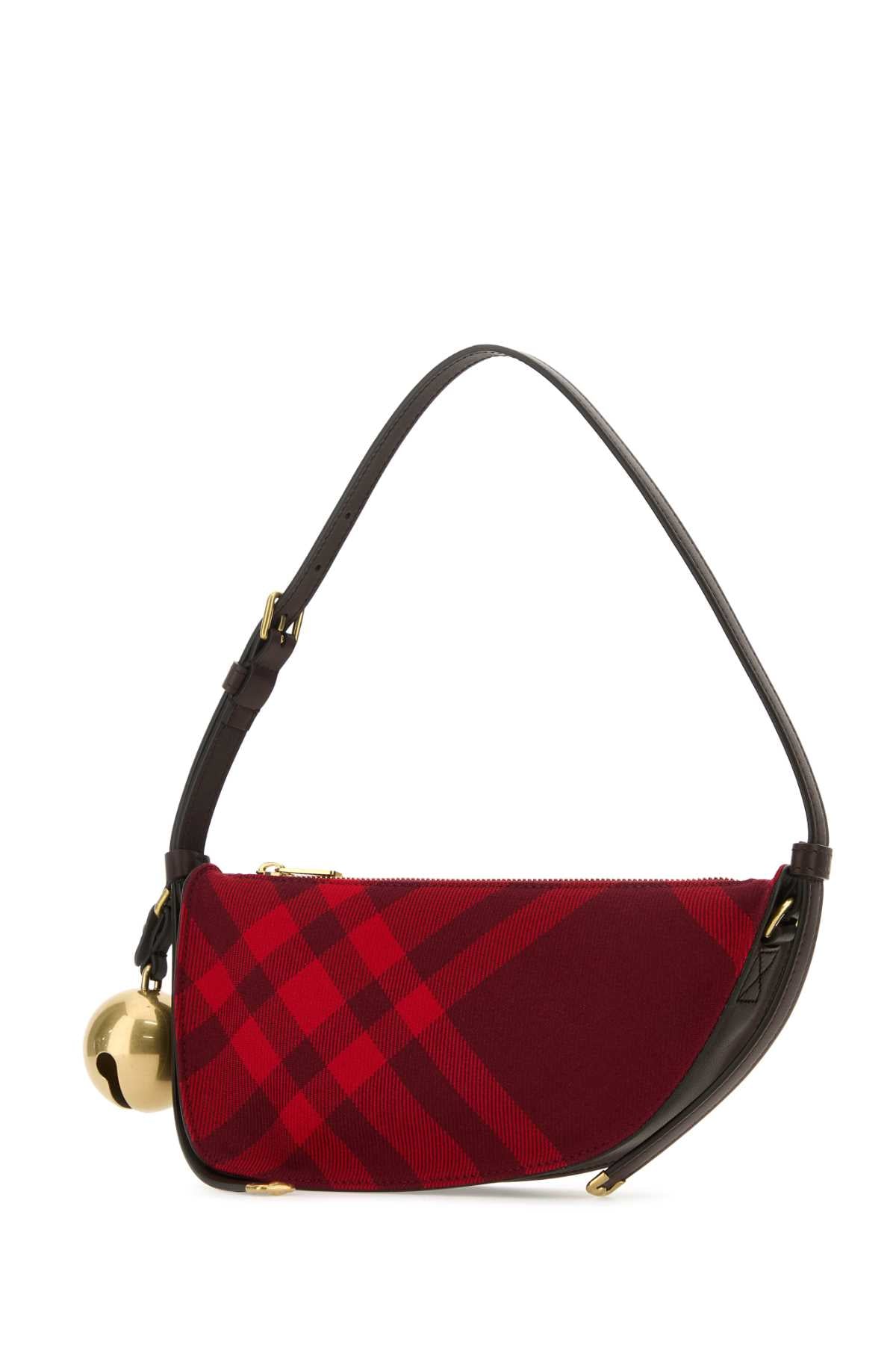 Burberry Women Embroidered Canvas Mini Shield Shoulder Bag DestGlow