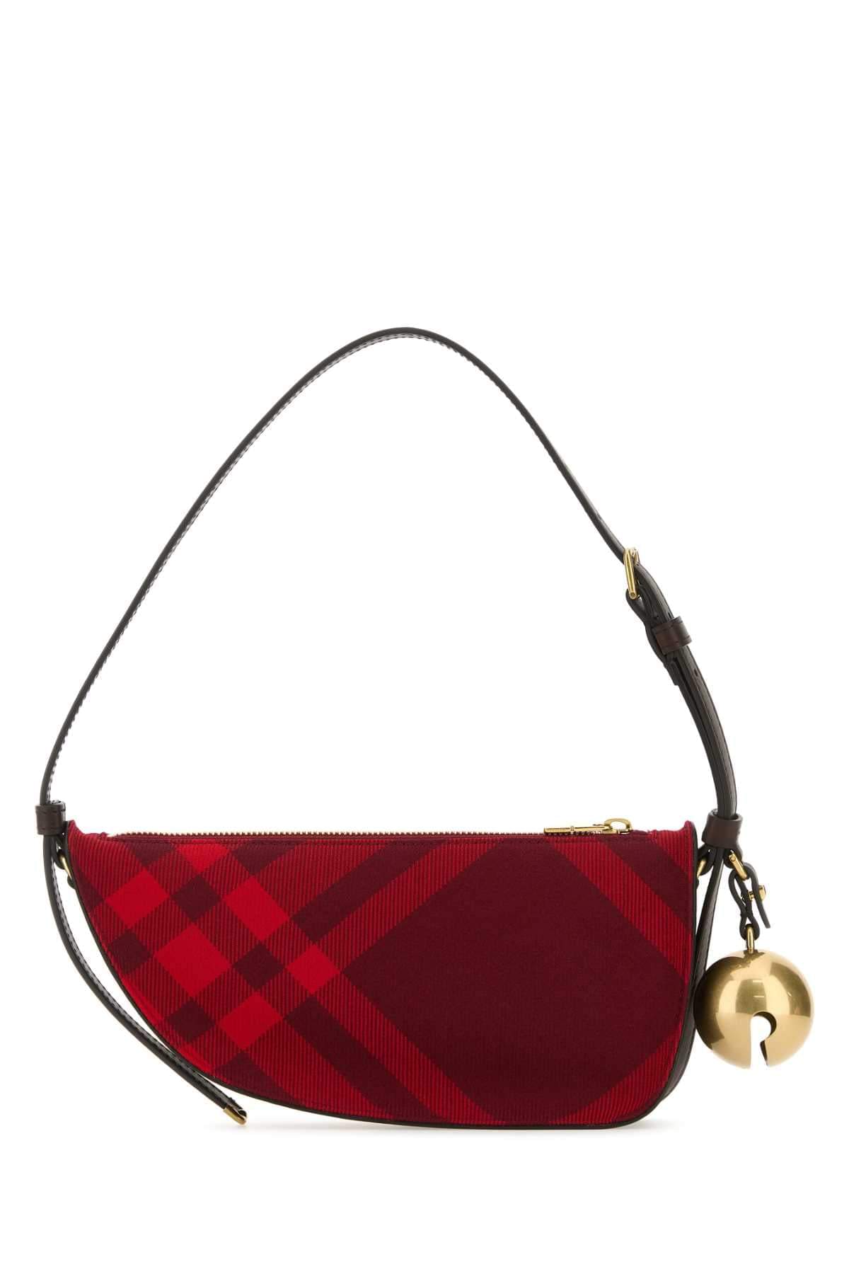 Burberry Women Embroidered Canvas Mini Shield Shoulder Bag DestGlow