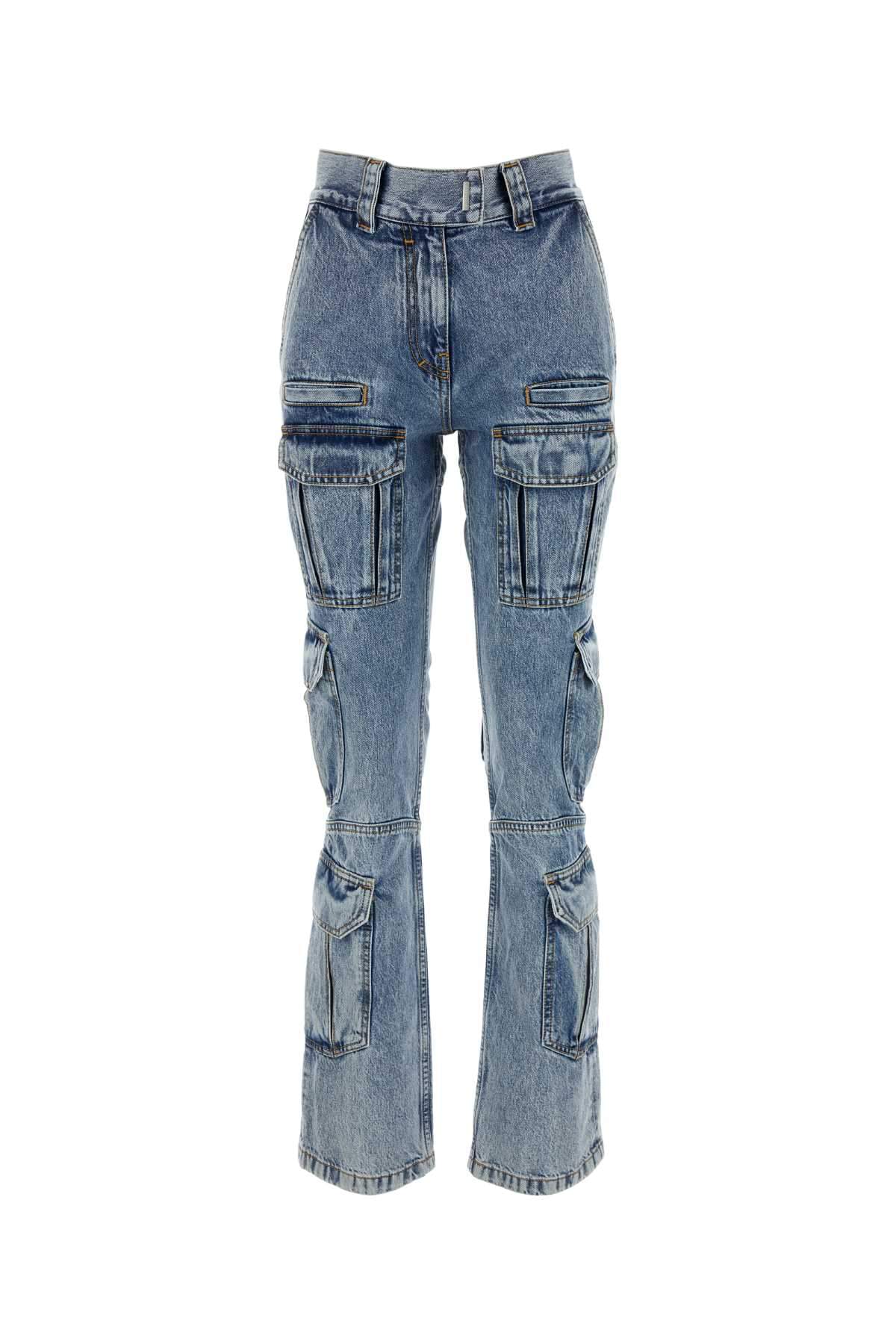 Givenchy Women Denim Cargo Jeans DestGlow
