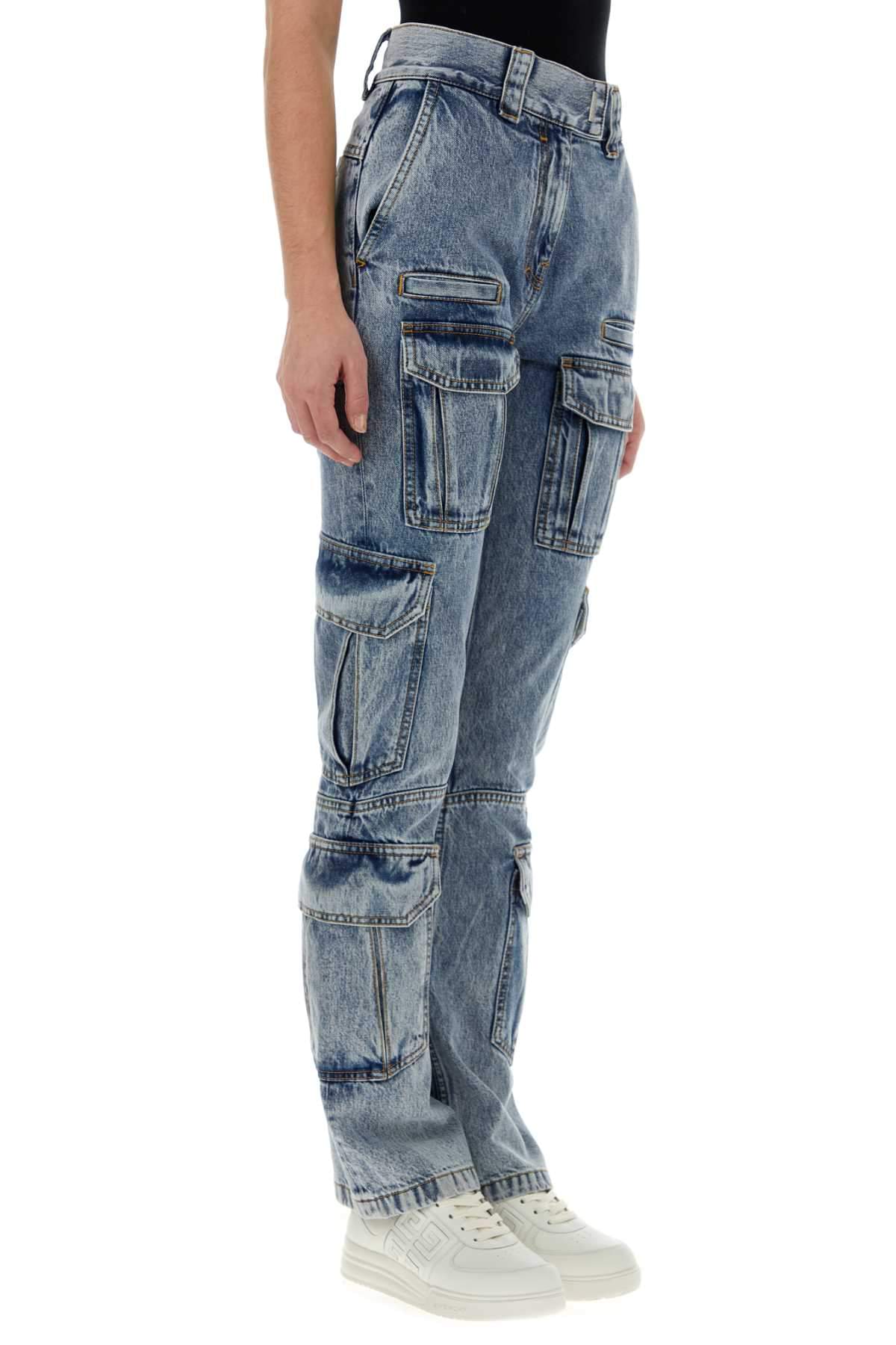 Givenchy Women Denim Cargo Jeans DestGlow
