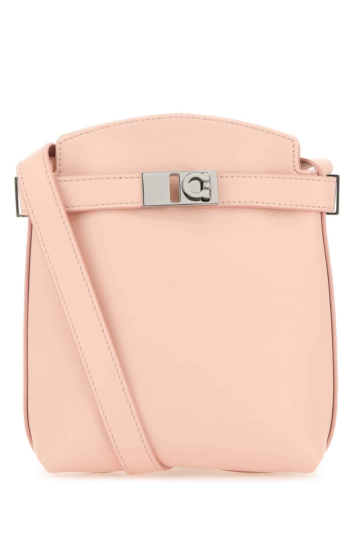 Salvatore Ferragamo Women Pastel Pink Leather Gancini Phone Case DestGlow