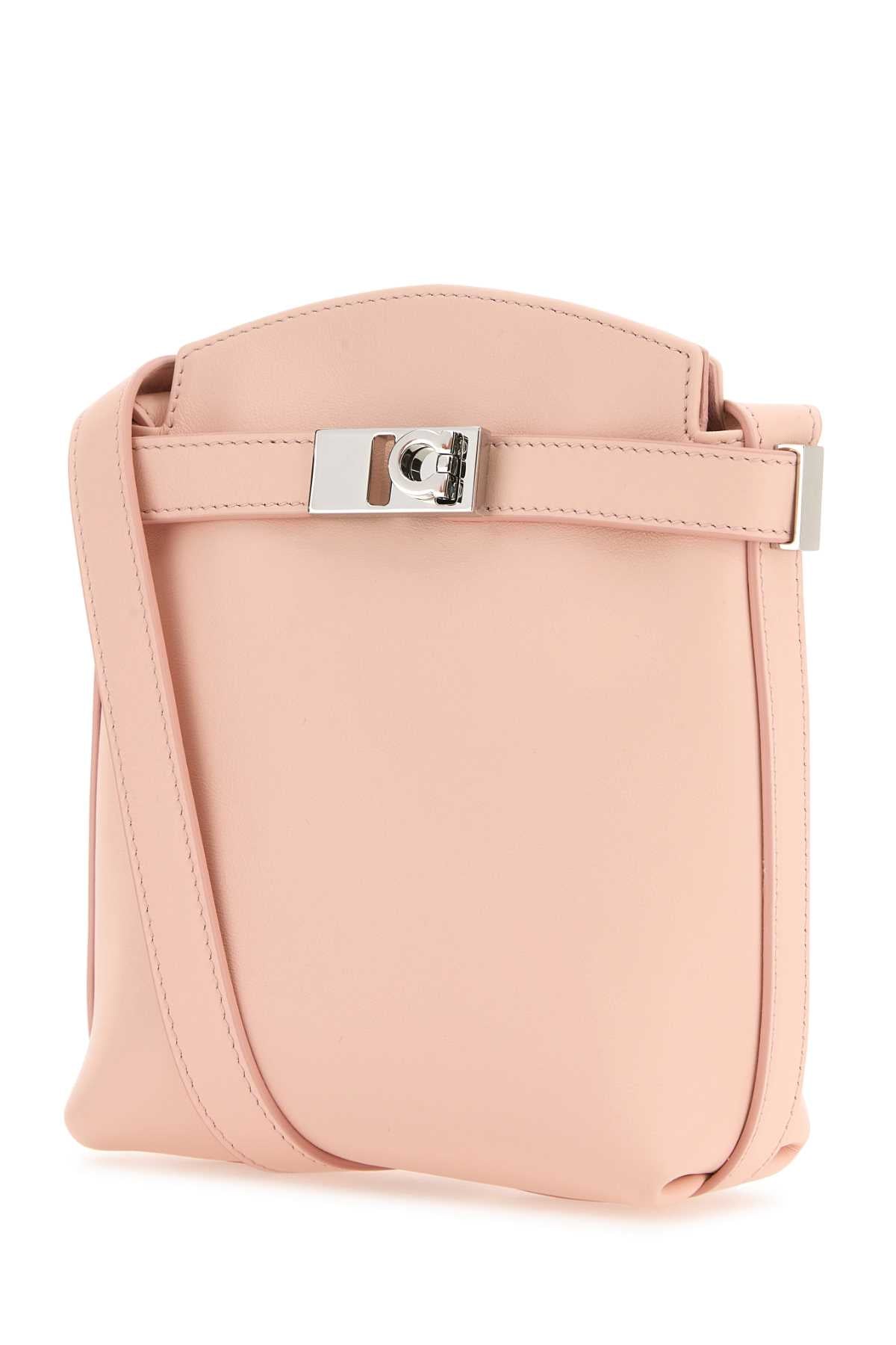Salvatore Ferragamo Women Pastel Pink Leather Gancini Phone Case DestGlow