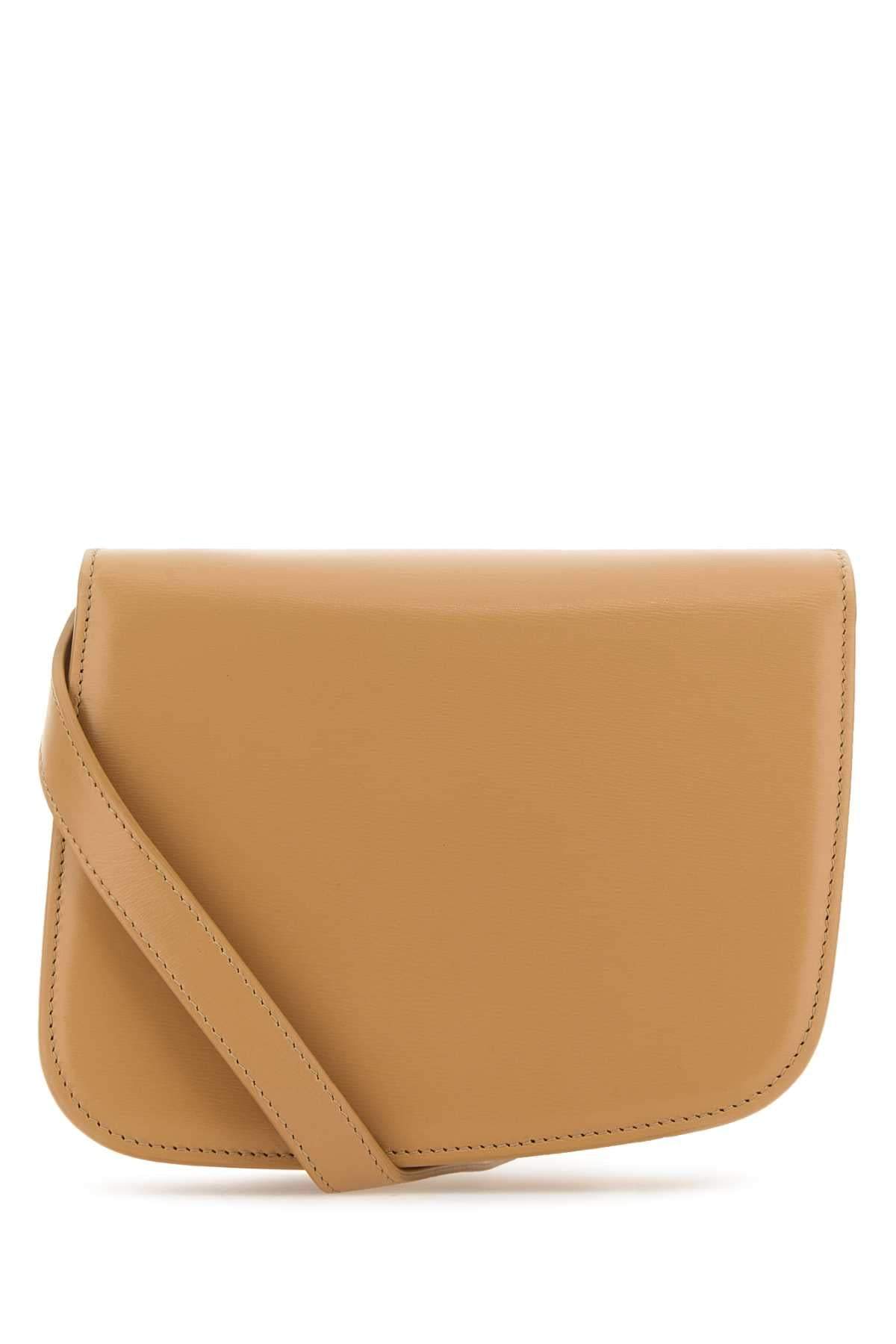Salvatore Ferragamo Women Beige Leather Small Fiamma Crossbody Bag DestGlow