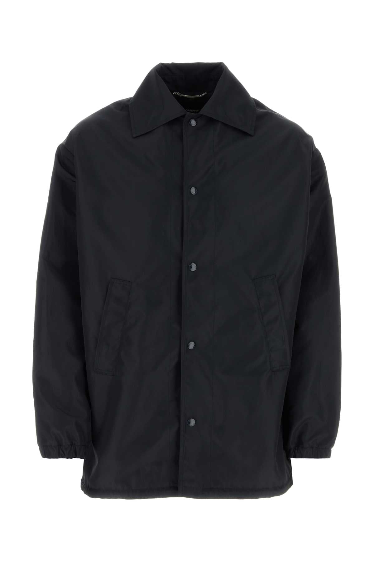Dolce & Gabbana Men Midnight Blue Nylon Jacket DestGlow