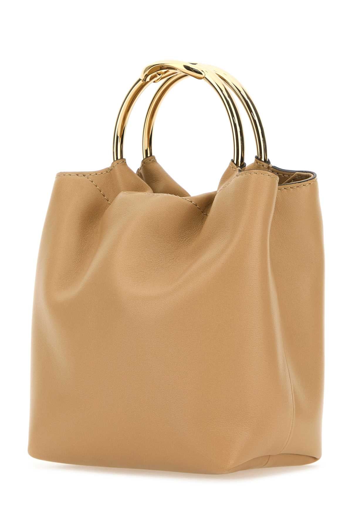 Valentino Garavani Women Beige Leather Bucket Bag DestGlow