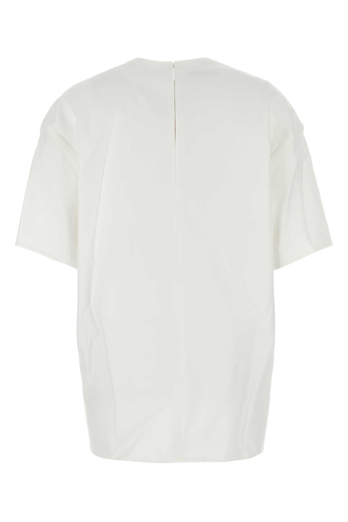 Valentino Garavani Women White Cotton Blend T-Shirt DestGlow