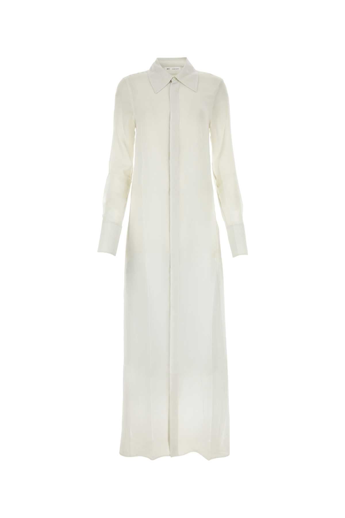 Ami Women Chalk Crepe Shirt Dress