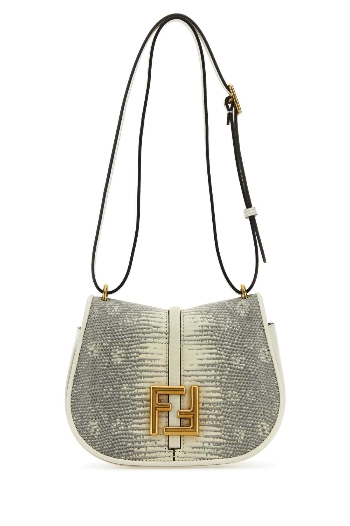 Fendi Women White Leather Mini C Mon Crossbody Bag DestGlow