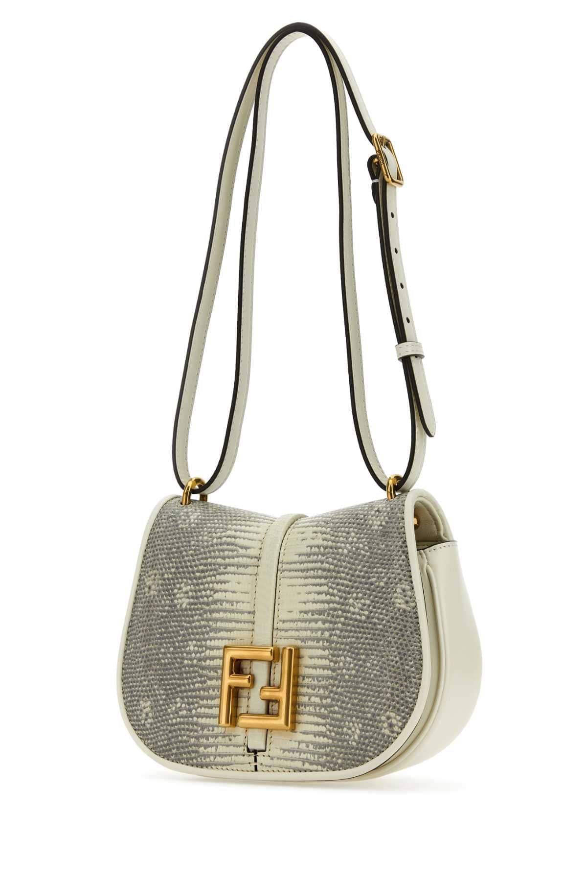 Fendi Women White Leather Mini C Mon Crossbody Bag DestGlow