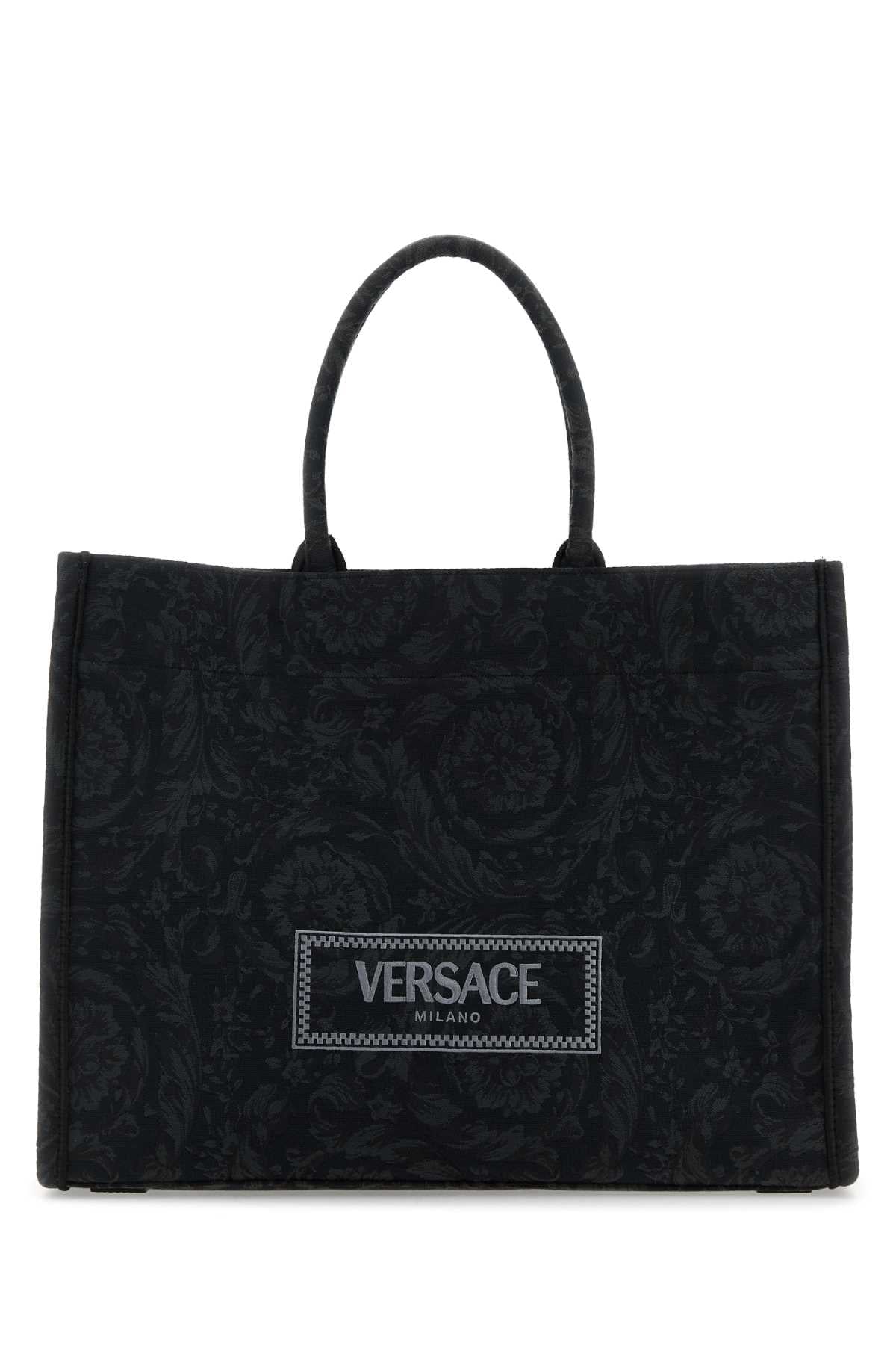 Versace Women Embroidered Fabric Big Athena Shopping Bag DestGlow