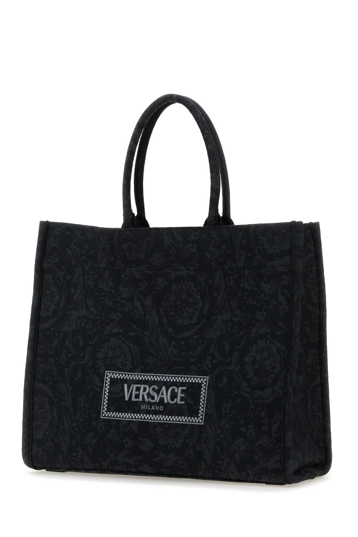 Versace Women Embroidered Fabric Big Athena Shopping Bag DestGlow