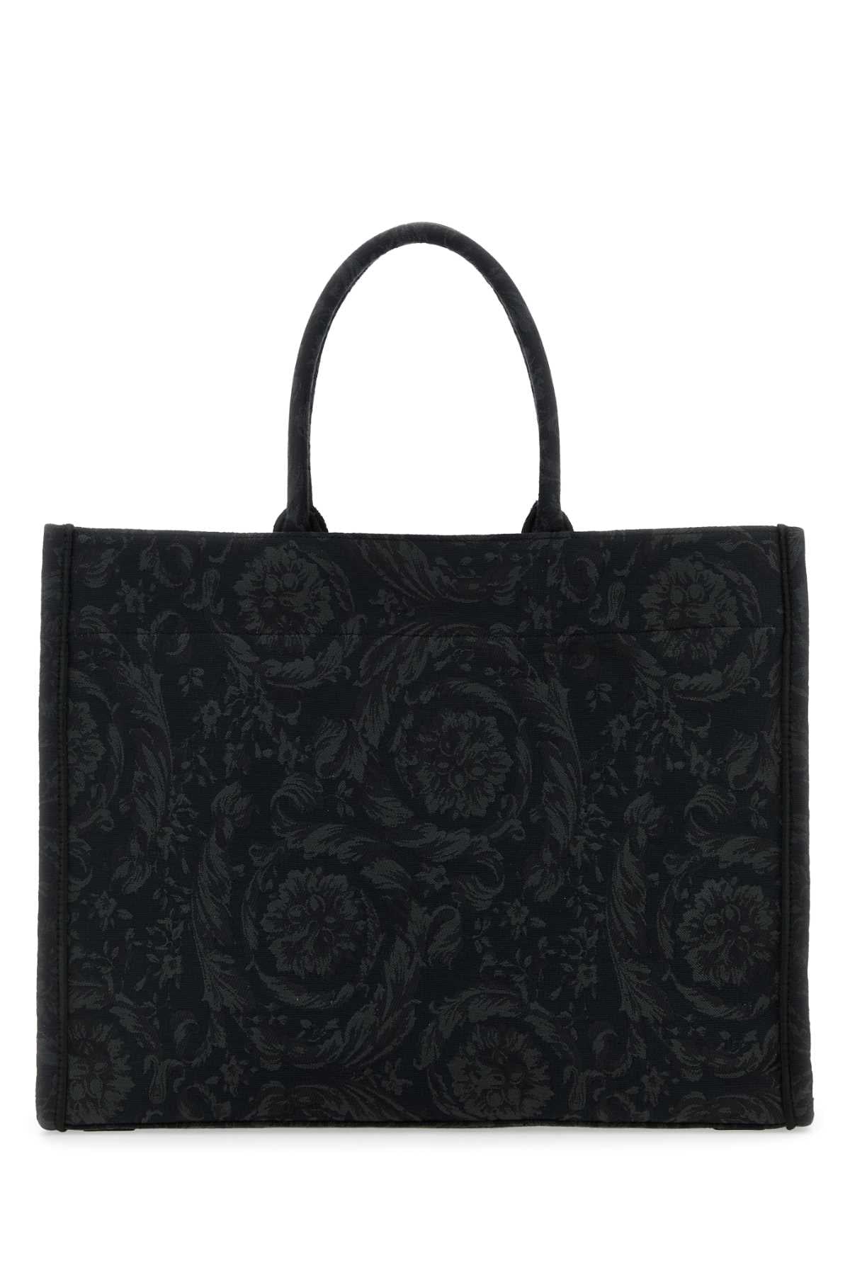 Versace Women Embroidered Fabric Big Athena Shopping Bag DestGlow