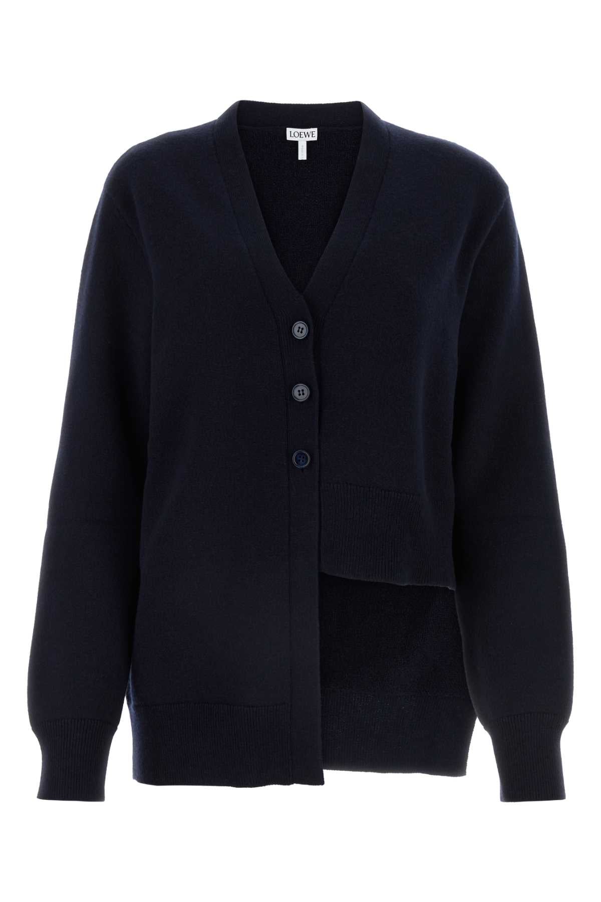 Loewe Women Midnight Blue Cashmere Cardigan DestGlow