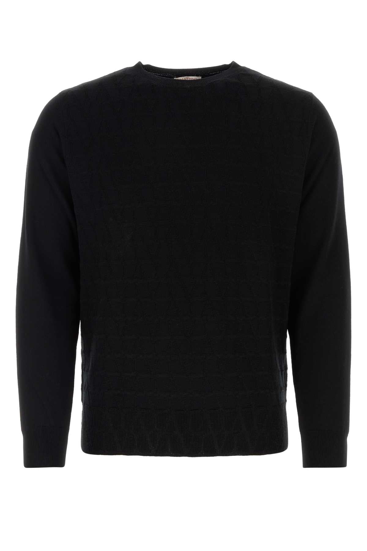 Valentino Garavani Men Black Wool Sweater DestGlow
