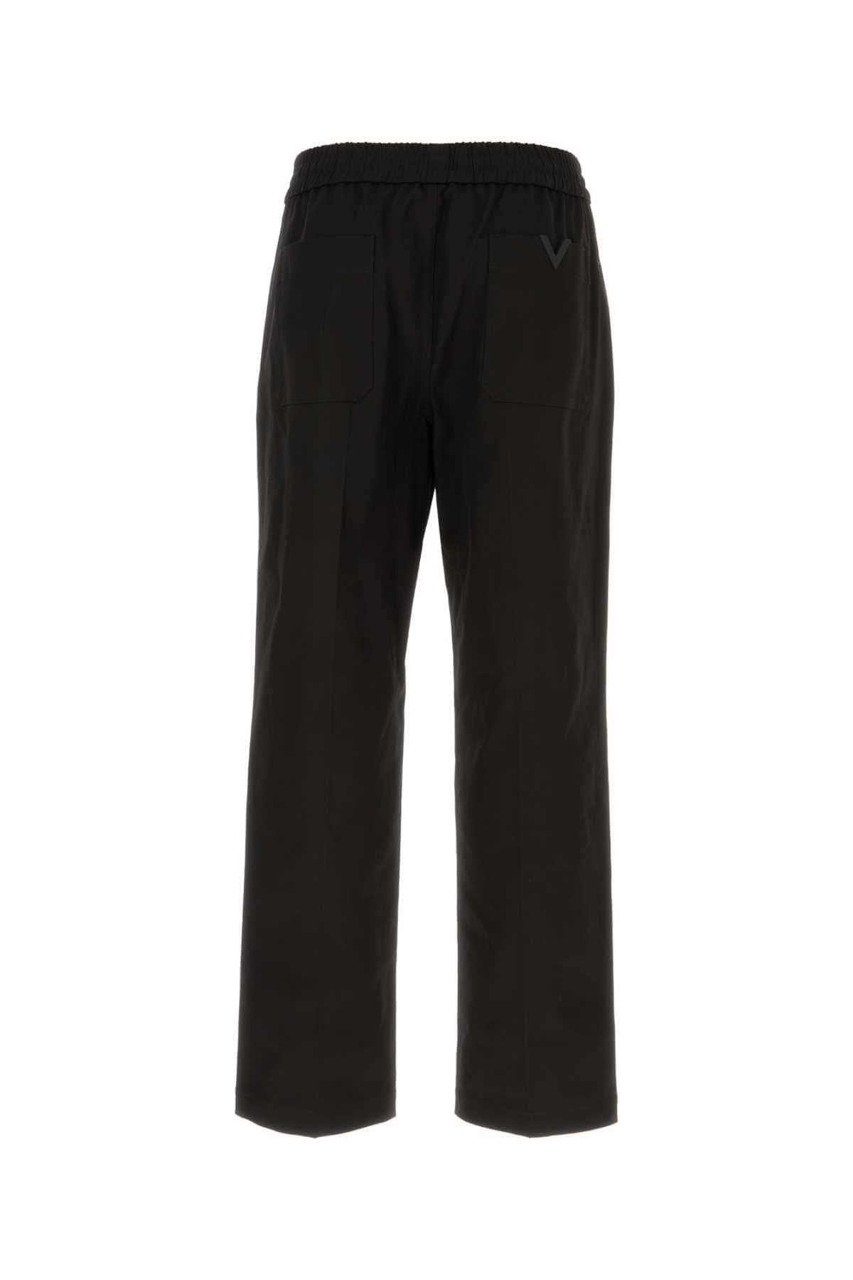 Valentino Garavani Men Black Stretch Cotton Pant DestGlow