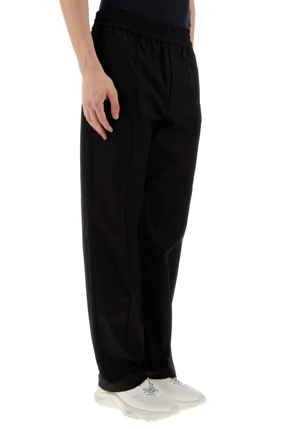 Valentino Garavani Men Black Stretch Cotton Pant DestGlow