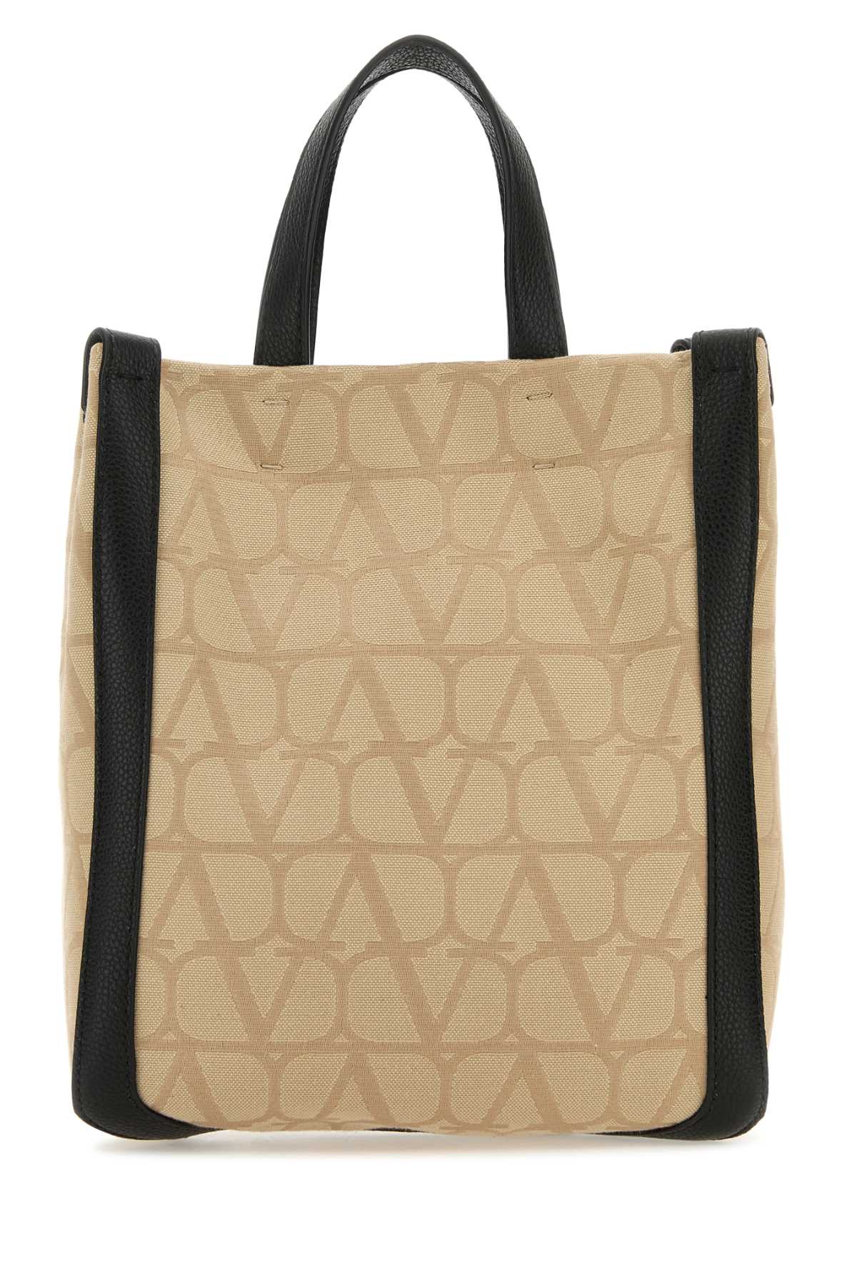 Valentino Garavani Men Beige Toile Iconographe Shopping Bag by Luosophy