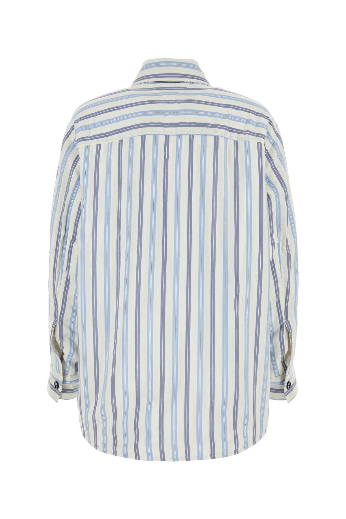 Bottega Veneta Women Embroidered Silk Oversize Padded Shirt DestGlow