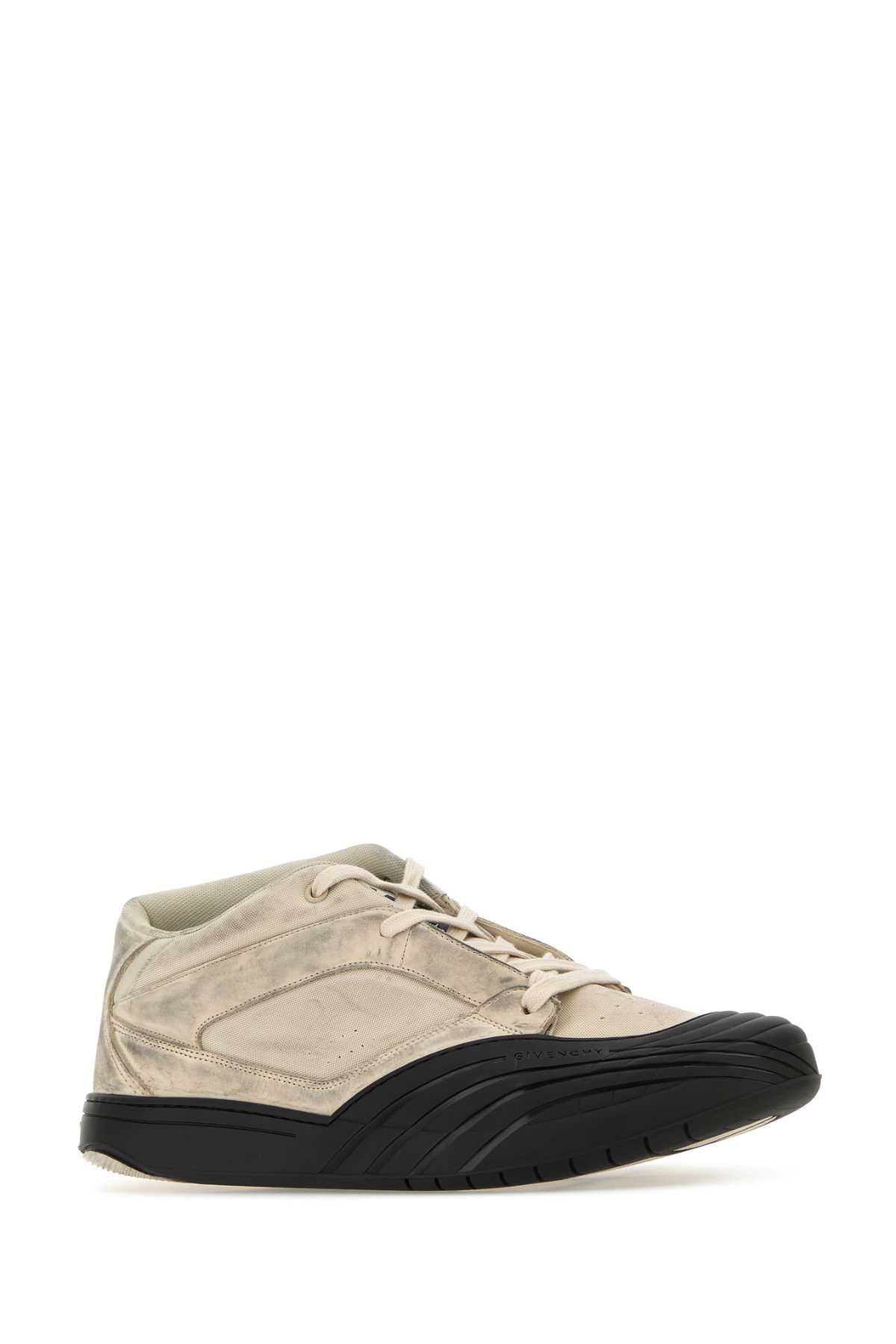 Givenchy Men Sand Fabric And Leather Skater Sneakers by Luosophy