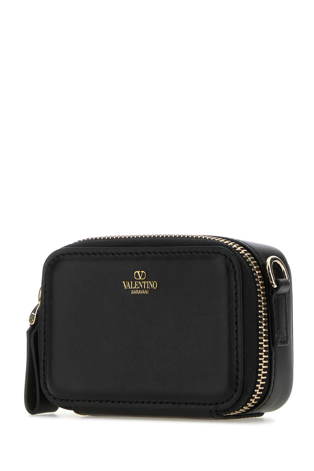 Valentino Garavani Men Black Leather Wallet by Luosophy