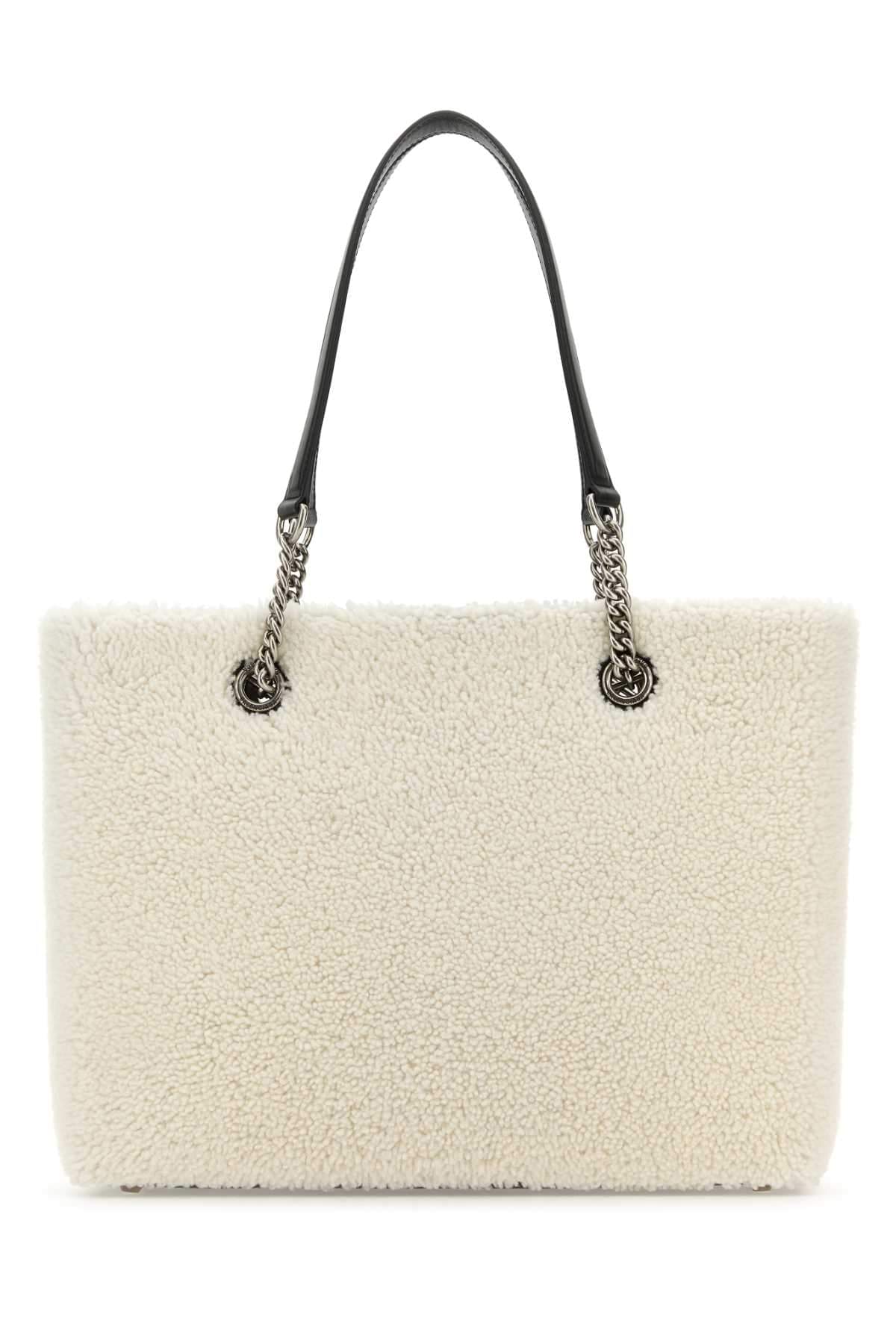 Balenciaga Women White Shearling Duty Free M Handbag DestGlow