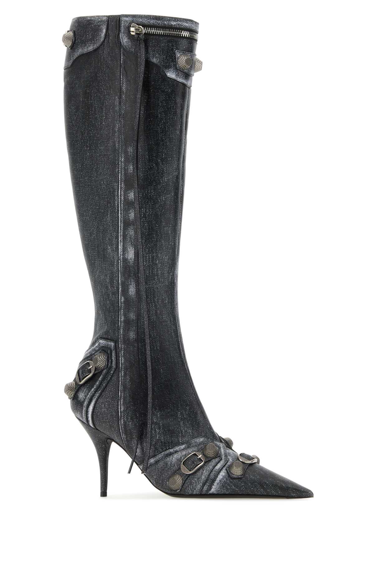 Balenciaga Women Printed Nappa Leather Cagole Boots by Luosophy