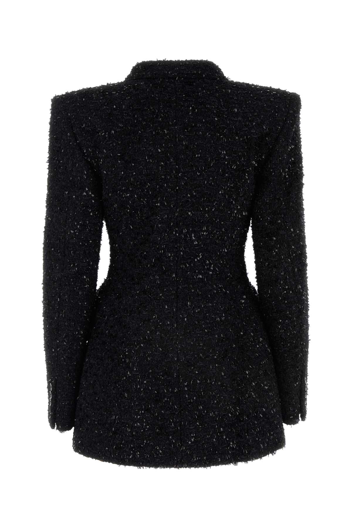 Balenciaga Women Black Boucle Oversize Hourglass Blazer by Luosophy
