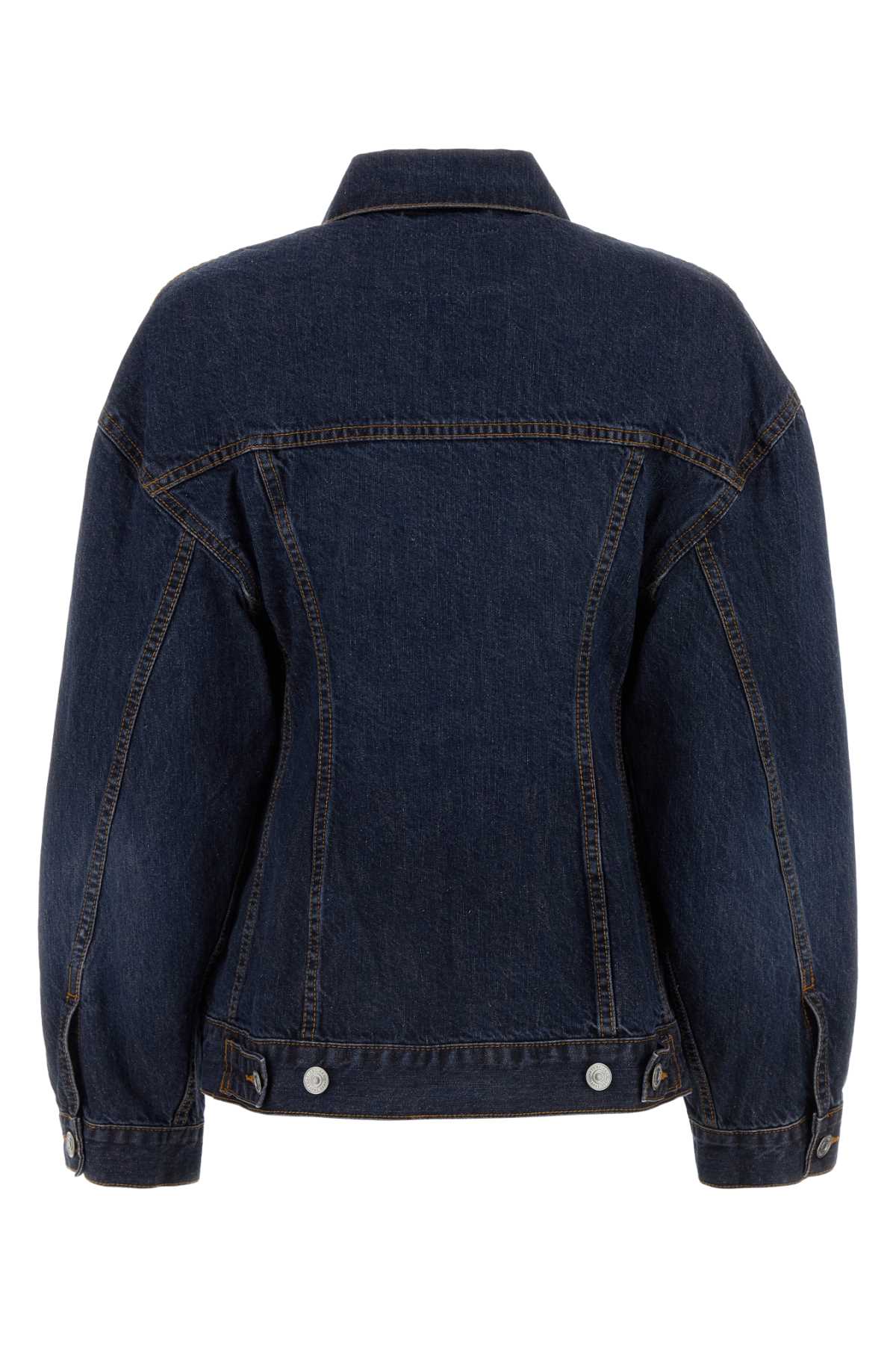 Balenciaga Women Dark Blue Denim Hourglass Jacket DestGlow