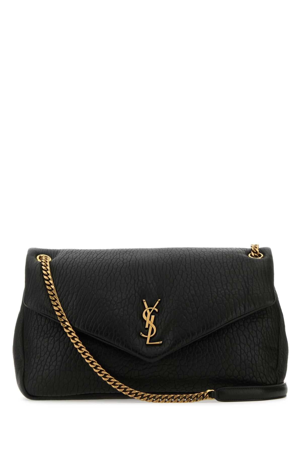 Saint Laurent Women Black Leather Big Calypso Shoulder Bag DestGlow