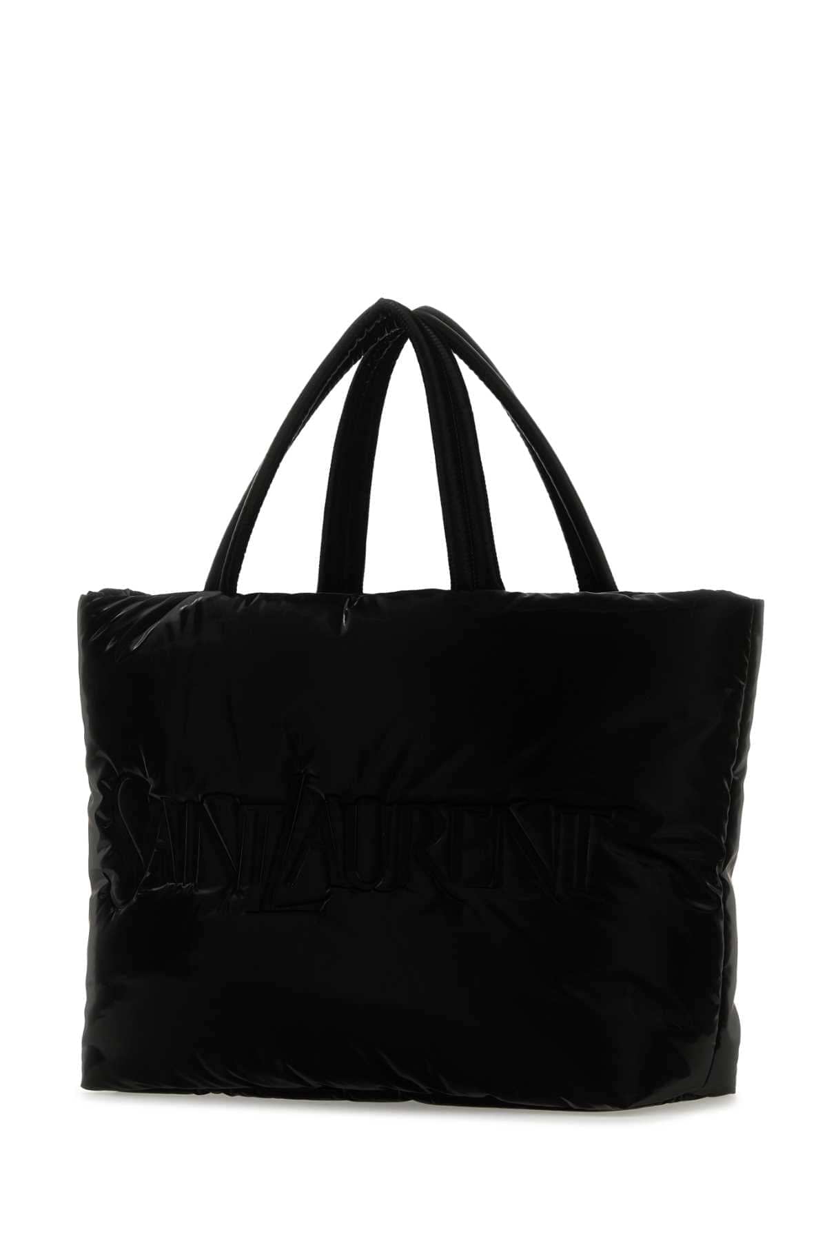 Saint Laurent Men Black Nylon Saint Laurent Shopping Bag DestGlow