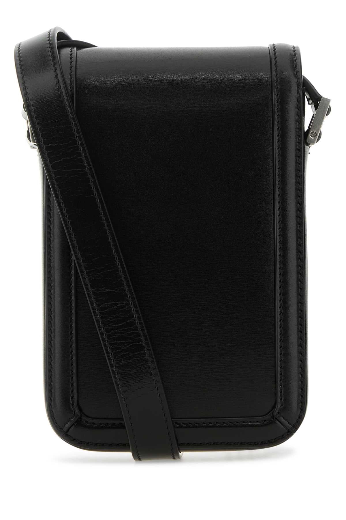 Saint Laurent Men Black Leather Phone Case DestGlow