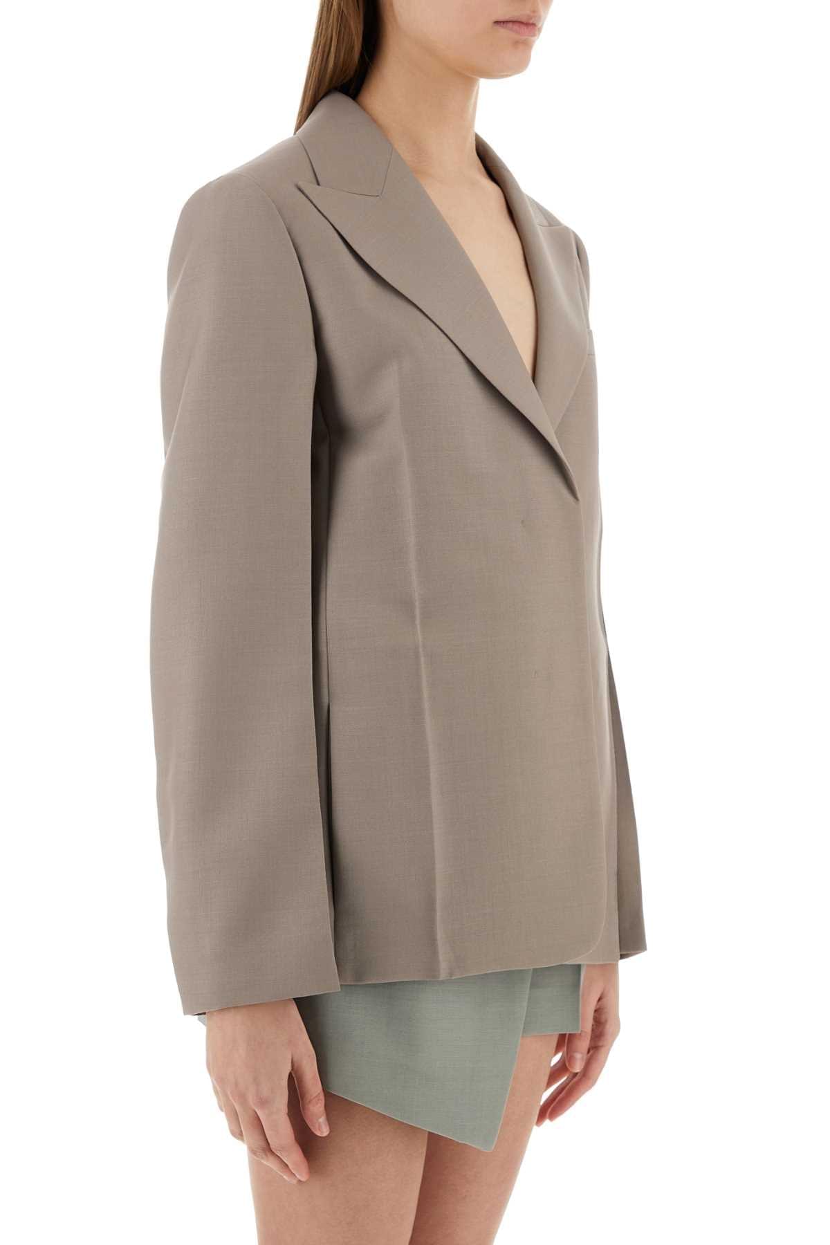 Fendi Women Dove Grey Mohair Blend Blazer DestGlow