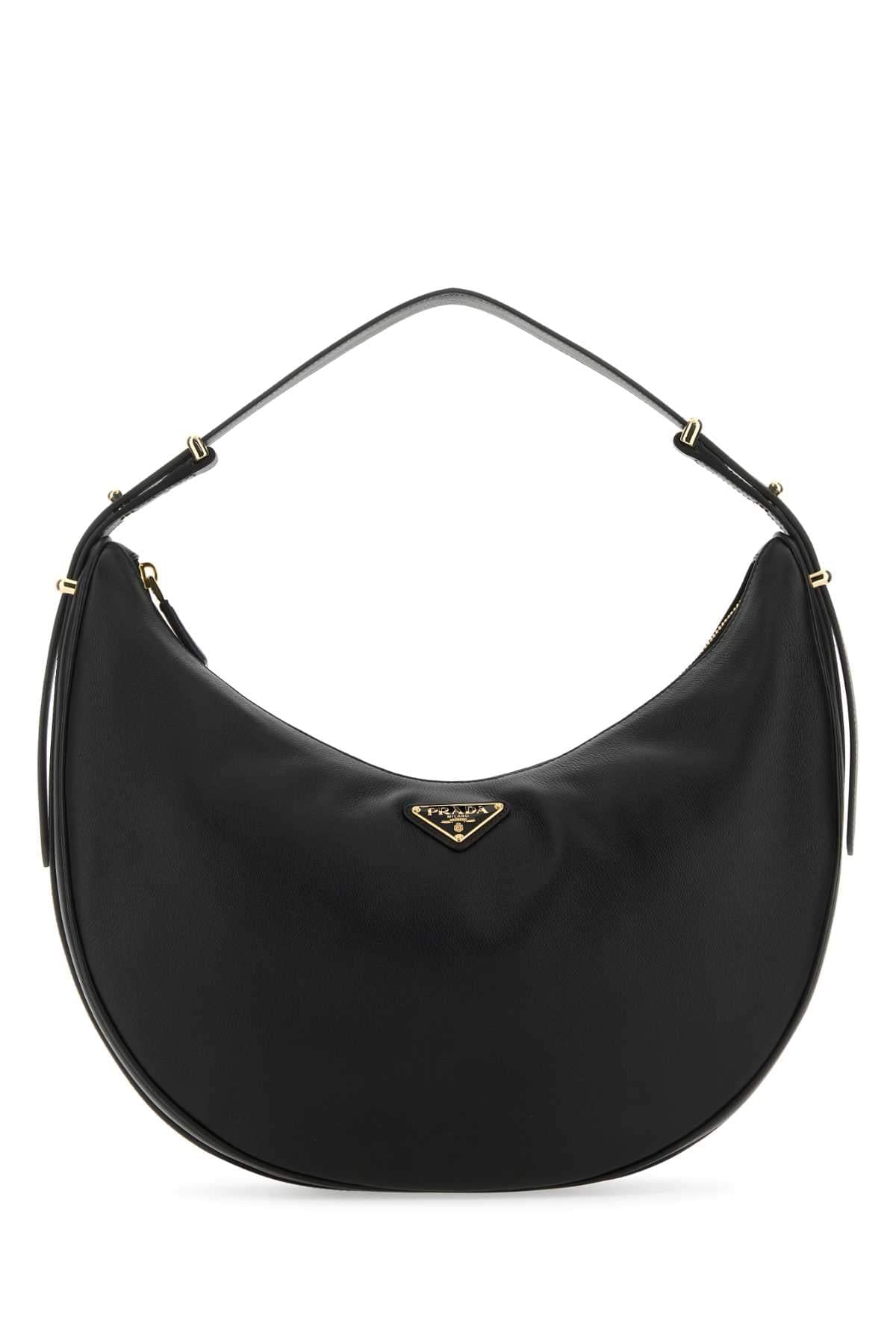 Prada Women Black Leather Big Arqu㨠Handbag DestGlow