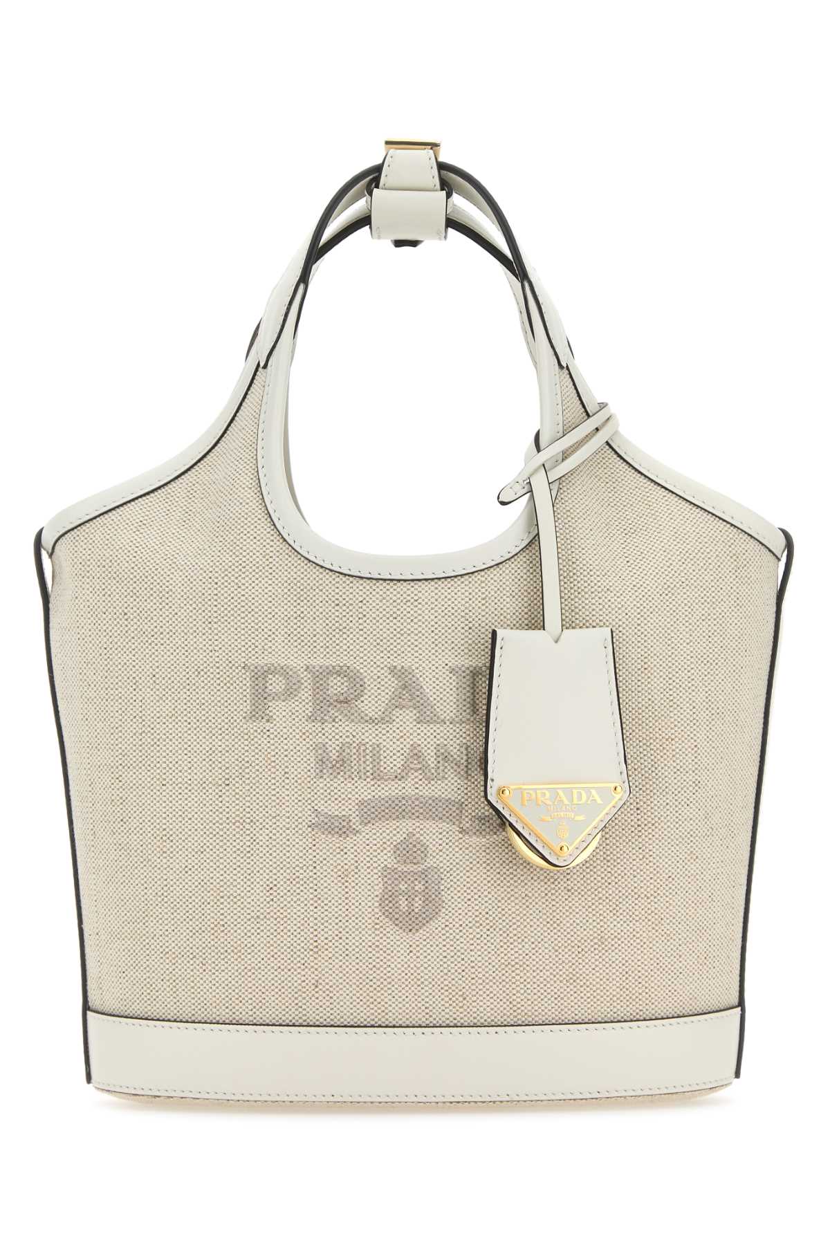Prada Women Sand Canvas Handbag DestGlow