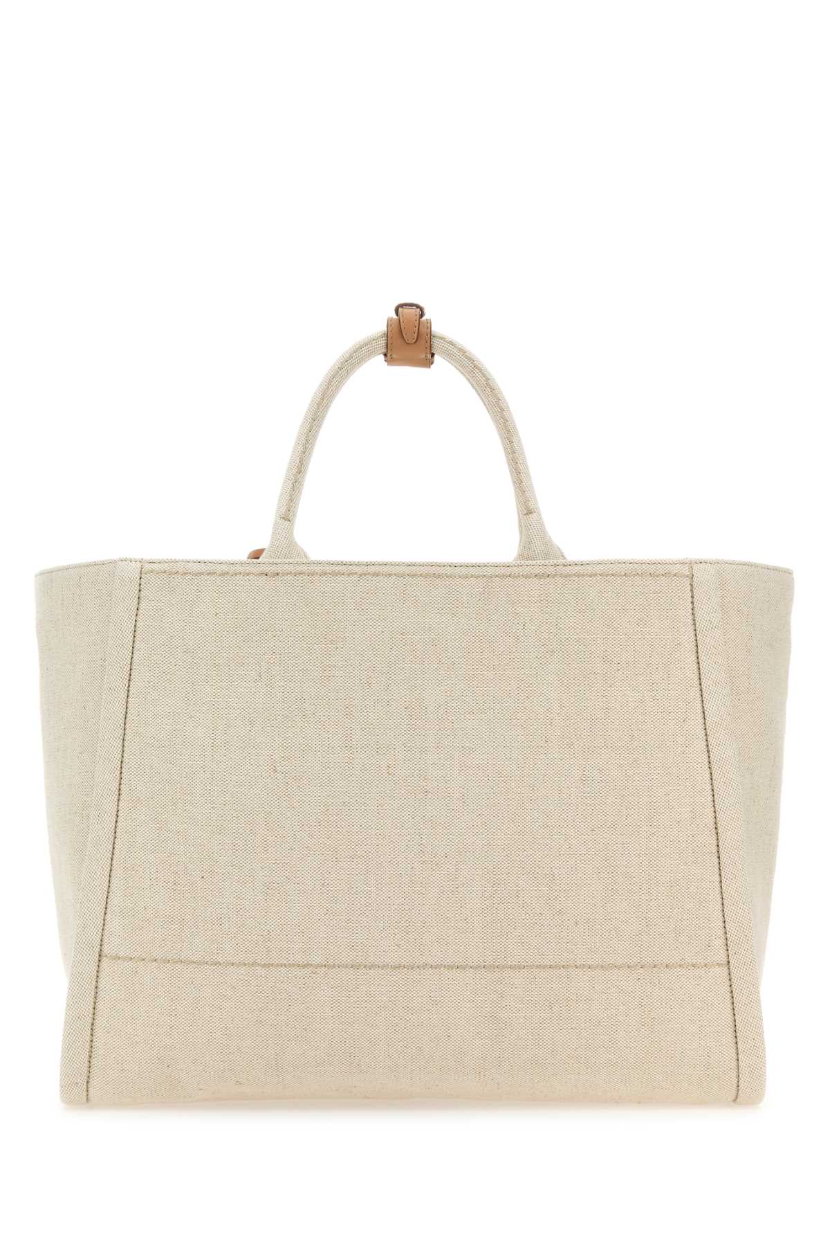 Prada Women Sand Canvas Shopping Bag DestGlow