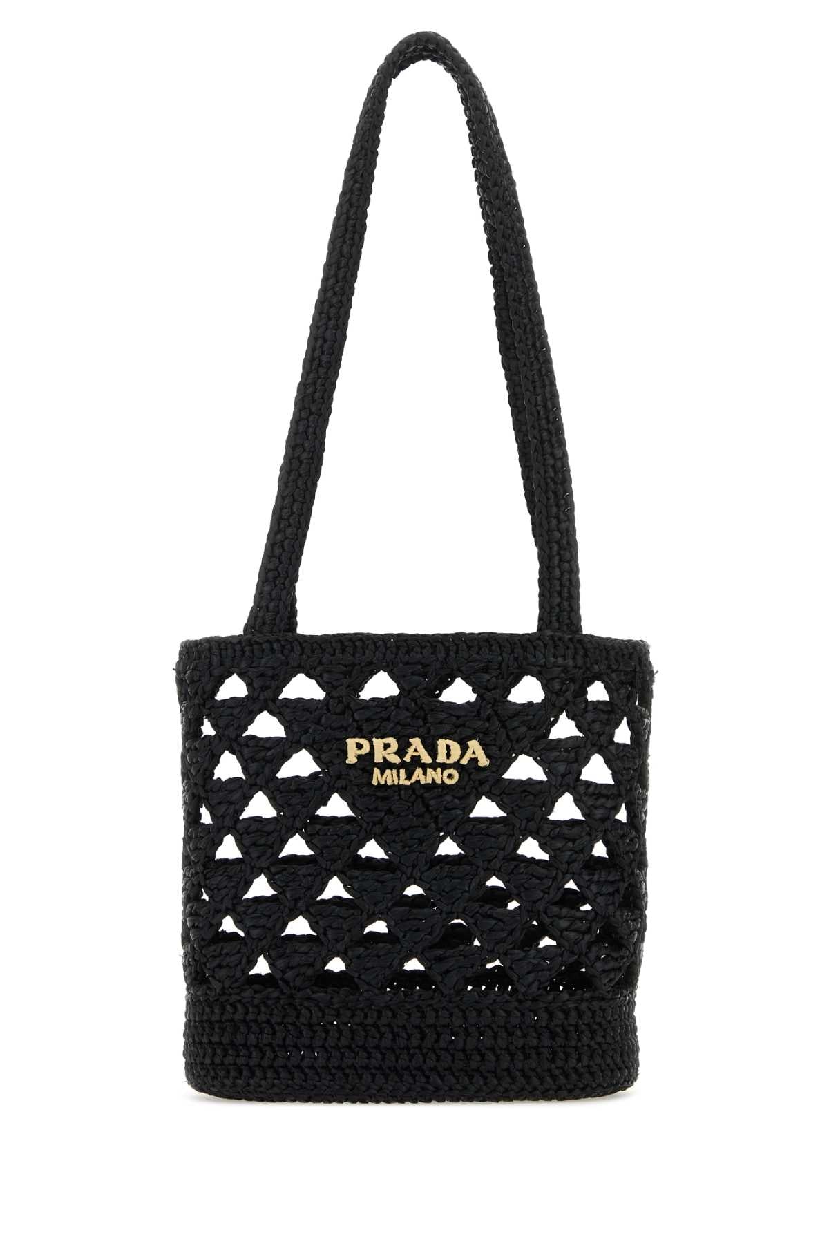 Prada Women Black Straw Handbag by Luosophy