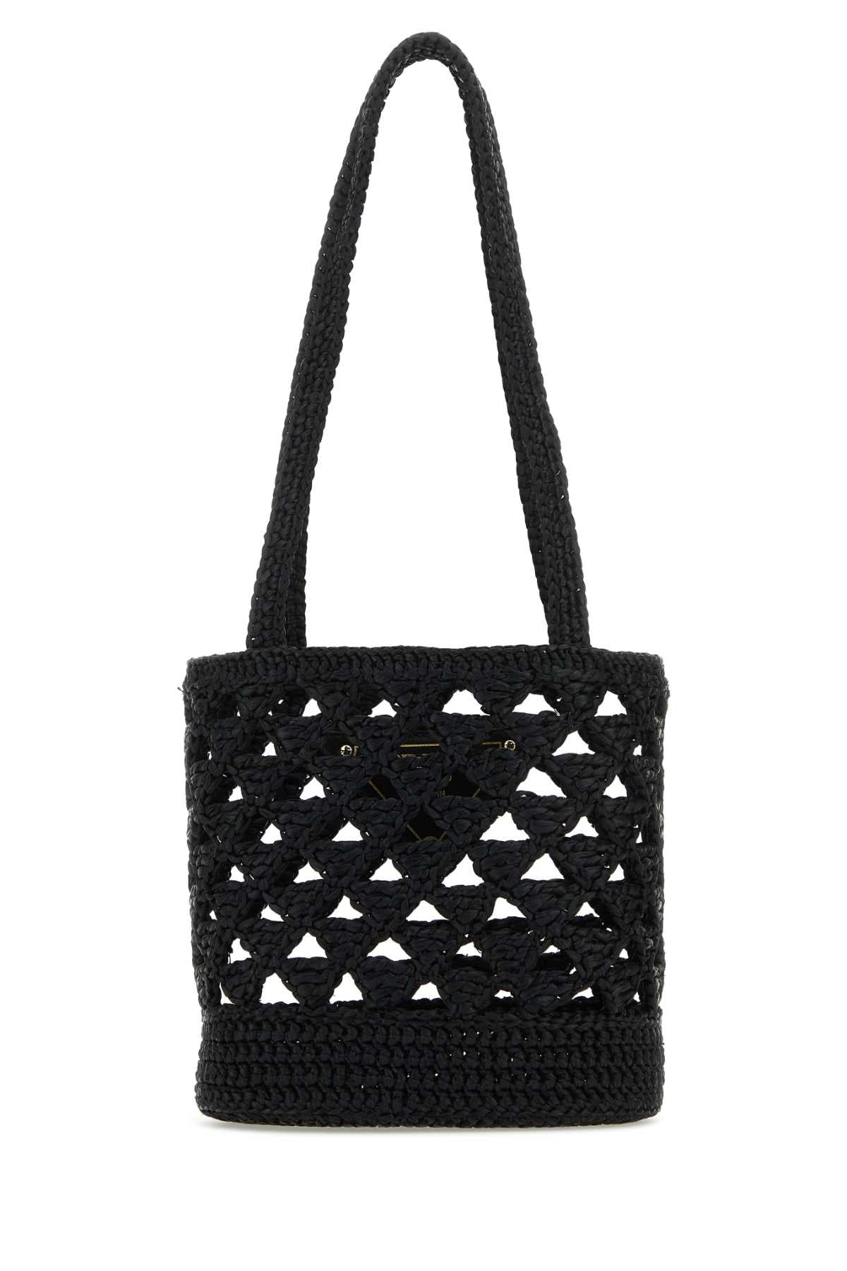 Prada Women Black Straw Handbag by Luosophy