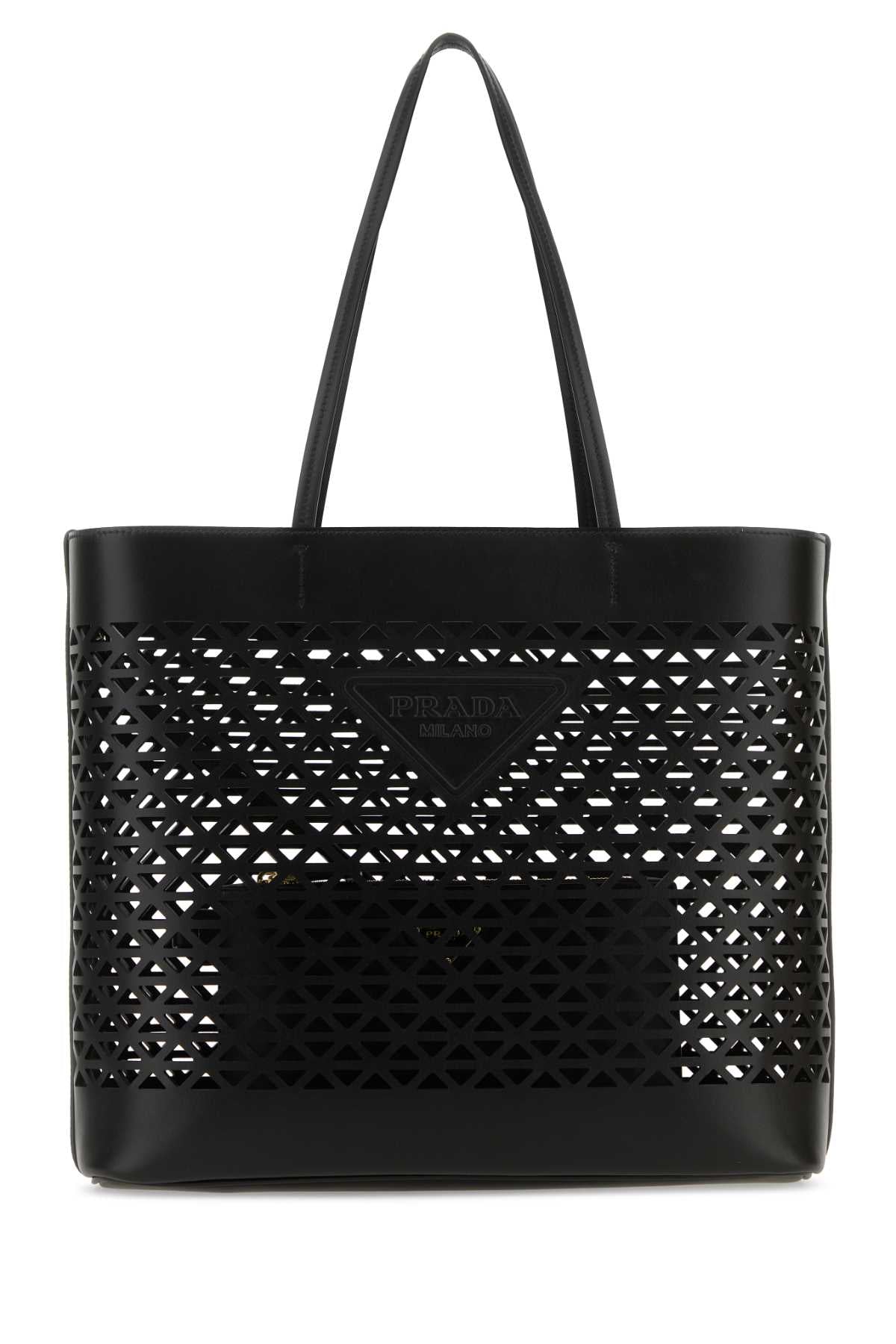 Prada Women Black Leather Shopping Bag DestGlow