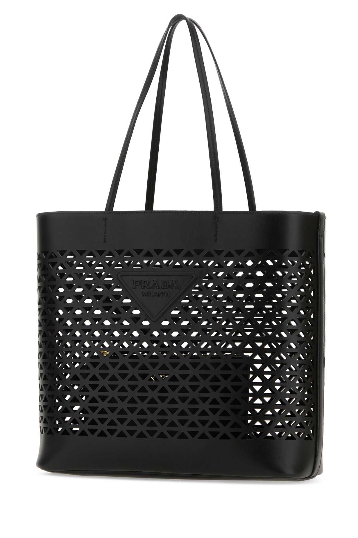 Prada Women Black Leather Shopping Bag DestGlow
