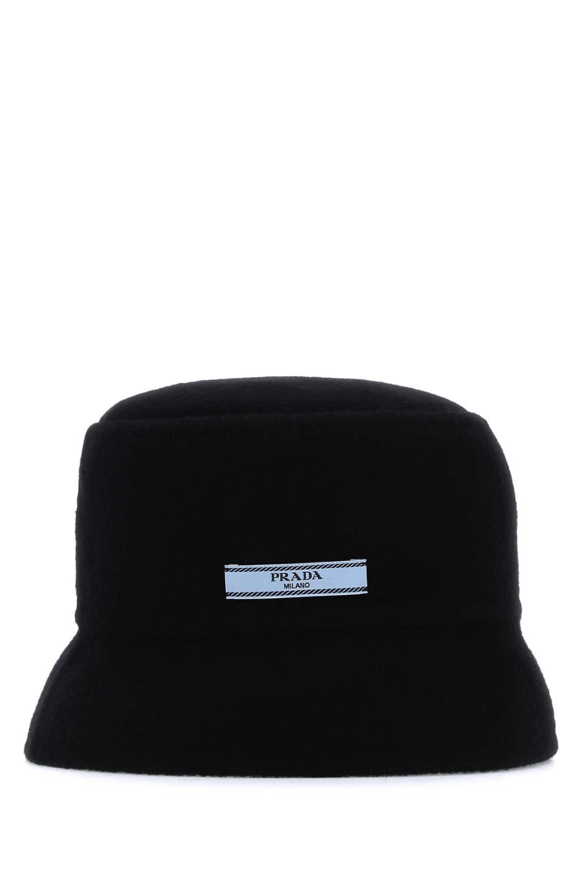 Prada Women Midnight Blue Cashmere Bucket Hat DestGlow
