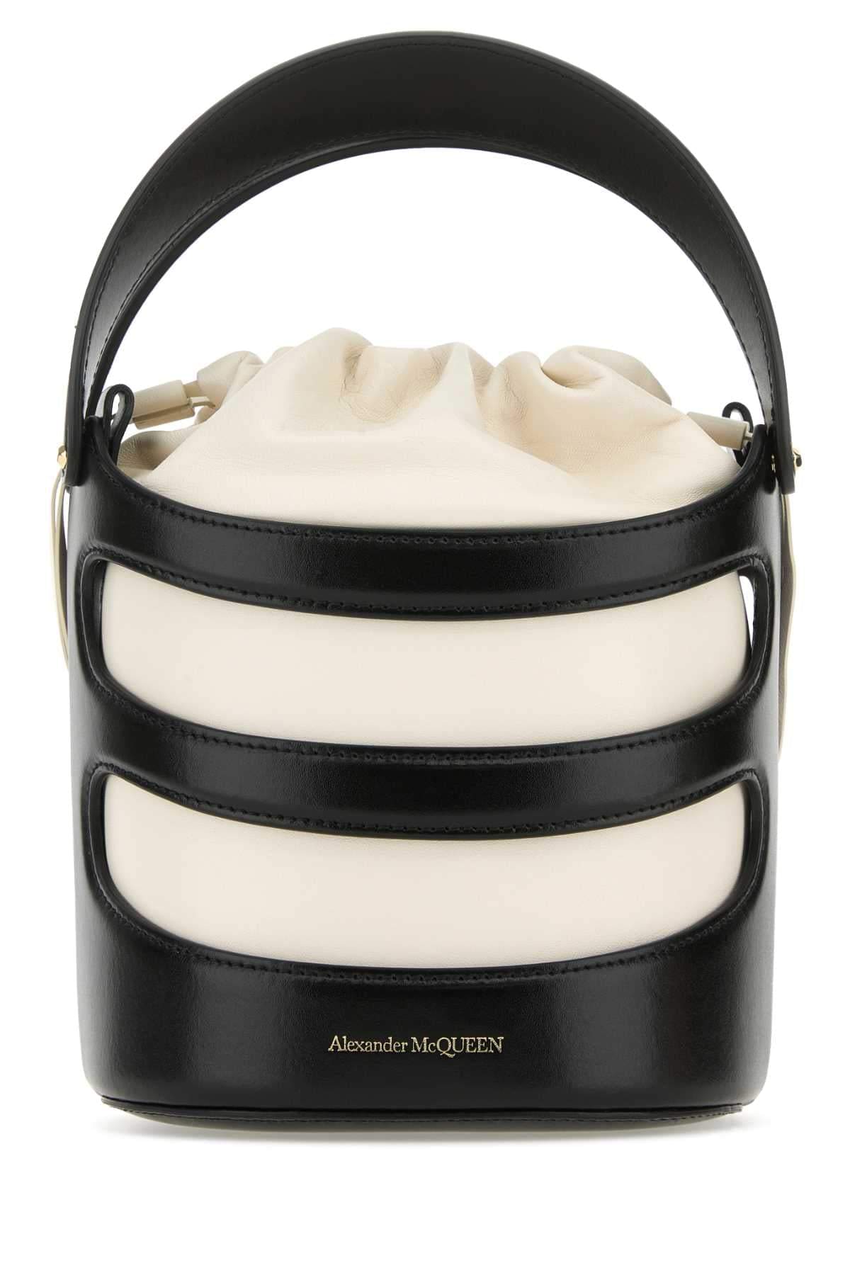 Alexander Mcqueen Women Two-Tone Leather The Rise Bucket Bag DestGlow