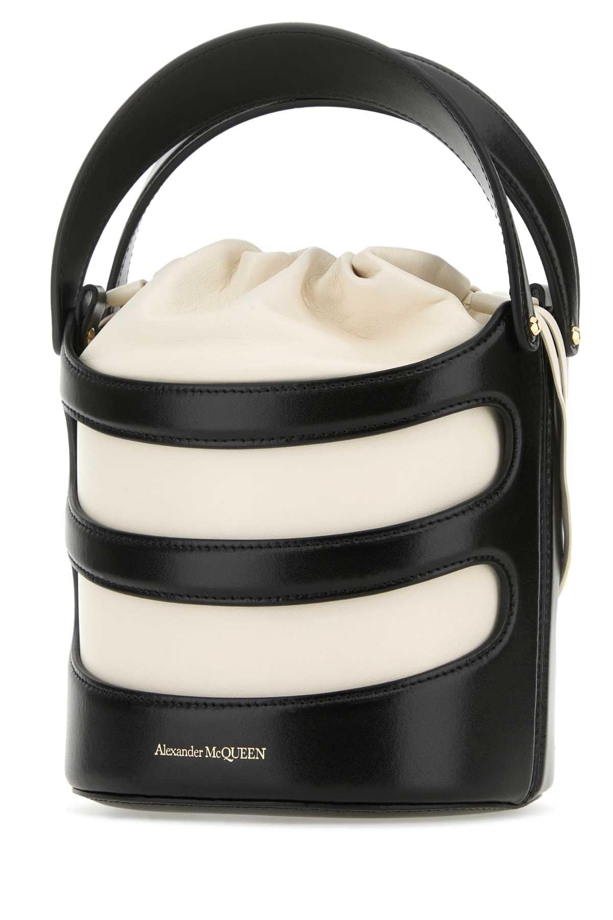 Alexander Mcqueen Women Two-Tone Leather The Rise Bucket Bag DestGlow